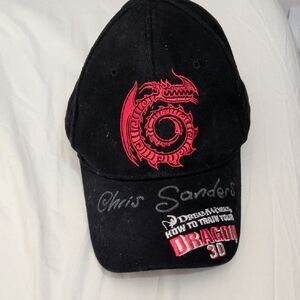 DreamWorks How to Train Your Dragon 3D Black Cap Signed By Chris Sanders